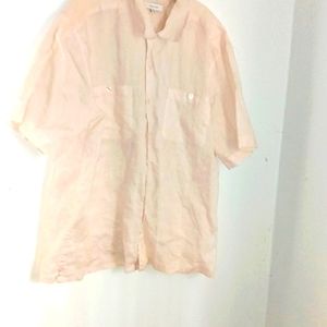 Visitor 100 linen button down shirt ss
